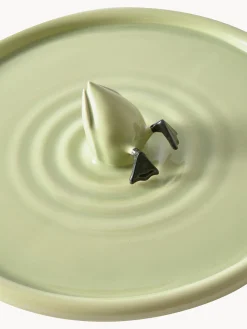 Best Pols Potten Plat de service artisanal en céramique Diving Duck Vert olive