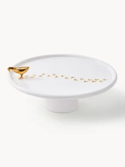 Clearance Pols Potten Plat de service artisanal en céramique Walking Duck Blanc, doré