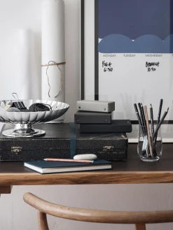 Hot GEORG JENSEN Plat de service en acier inoxydable strié Bernadotte
