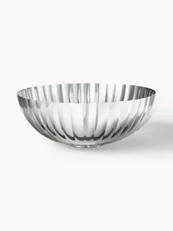 Fashion GEORG JENSEN Plat de service en acier inoxydable strié Bernadotte