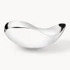 New GEORG JENSEN Plat de service en acier inoxydable de forme organique Bloom