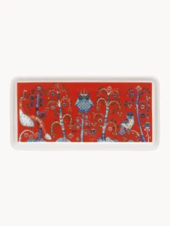 New iittala Plat de service en porcelaine Taika Rouge