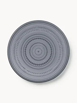 New iittala Plat de service en verre Kastehelmi Gris foncé, transparent