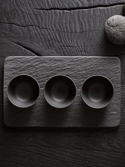 Fashion Villeroy & Boch Plateau apéritif en porcelaine Manufacture Rock, 4 élém.