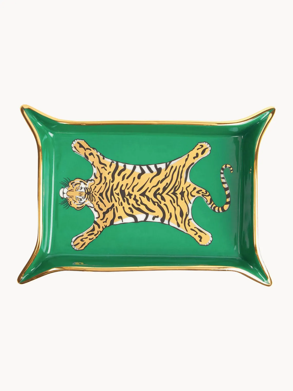 Sale Jonathan Adler Plateau décoratif en porcelaine Tiger