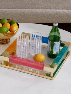 Clearance Jonathan Adler Plateau décoratif fait main Mustique