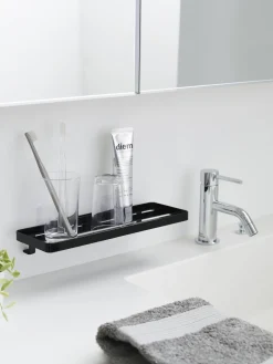 Discount Yamazaki Plateau de bain avec crochet Tower Noir, haute brillance