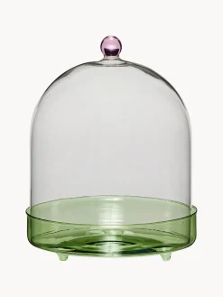 Clearance Hübsch Plateau sous cloche artisanal Flora Vert, lilas
