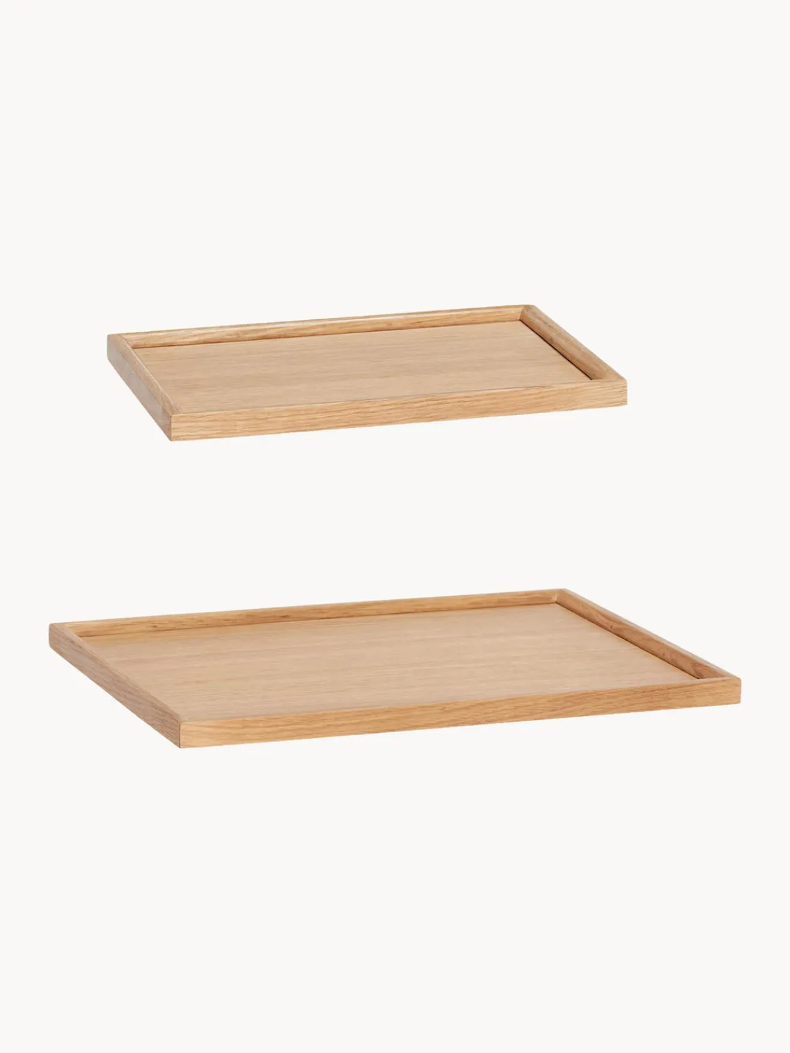 Clearance Hübsch Plateaux décoratifs faites main Nature, 2 élém.
