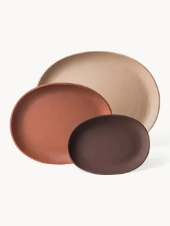Outlet Pols Potten Plateaux de service décoratifs Greek, 3 élém. Beige, terracotta, brun foncé