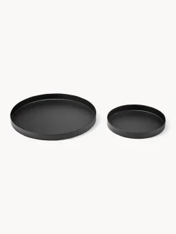 Fashion ladelle Plateaux de service ronds Aurora, 2 élém. Noir, mat