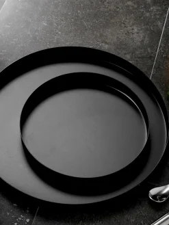 Fashion ladelle Plateaux de service ronds Aurora, 2 élém. Noir, mat