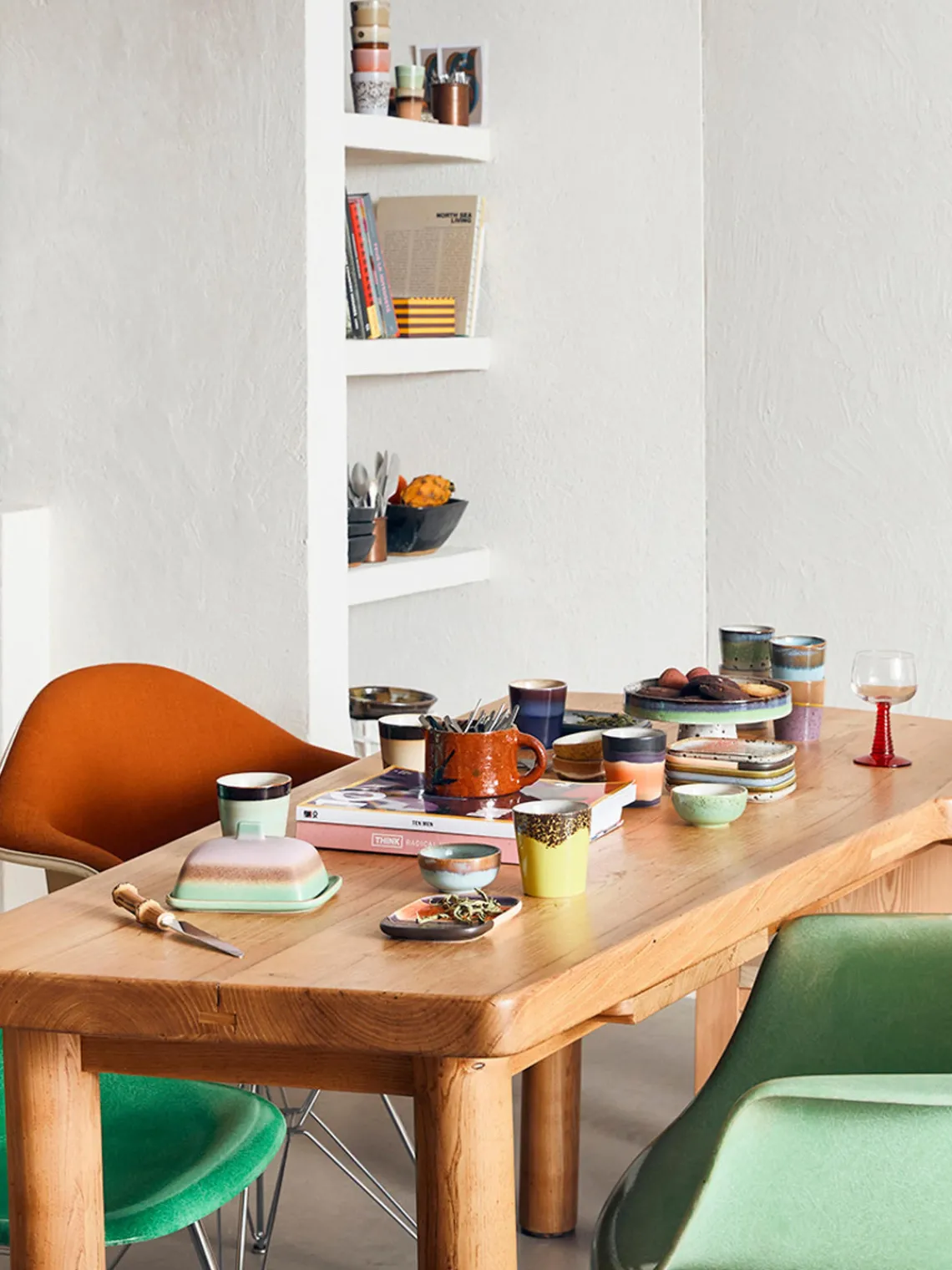 Online HKLIVING Plats de service artisanaux 70's, 2 élem.