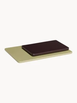 Clearance Hübsch Plats de service artisanaux en farine de roche Amare, 2 élém. Vert clair, prune