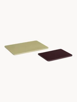 Clearance Hübsch Plats de service artisanaux en farine de roche Amare, 2 élém. Vert clair, prune