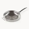 Clearance LE CREUSET Poêle à frire avec manche en acier inoxydable 3 plis Move
