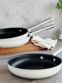 Discount Smeg Poêle à frire avec revêtement antiadhésif 50's Style Blanc cassé