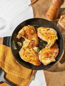 Hot Staub Poêle à frire en fonte avec poignée en bois Wood