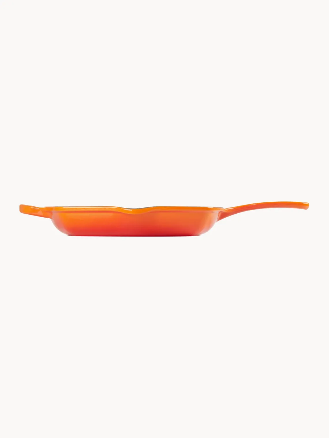 Clearance LE CREUSET Poêle grill carrée en fonte Signature Collection Orangé
