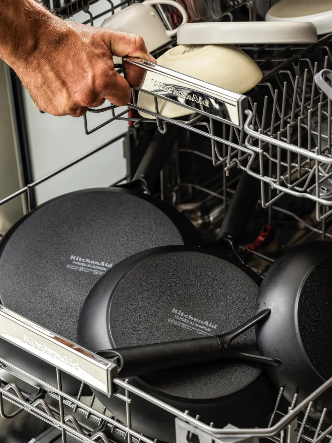 Discount KitchenAid Poêles à frire avec revêtement antiadhésif , 3 élém. Noir