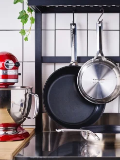 Outlet KitchenAid Poêles à frire avec revêtement antiadhésif , lot de 2 Argenté, noir