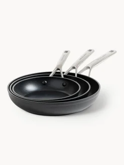 Clearance KitchenAid Poêles à frire avec revêtement antiadhésif , 3 élém. Noir