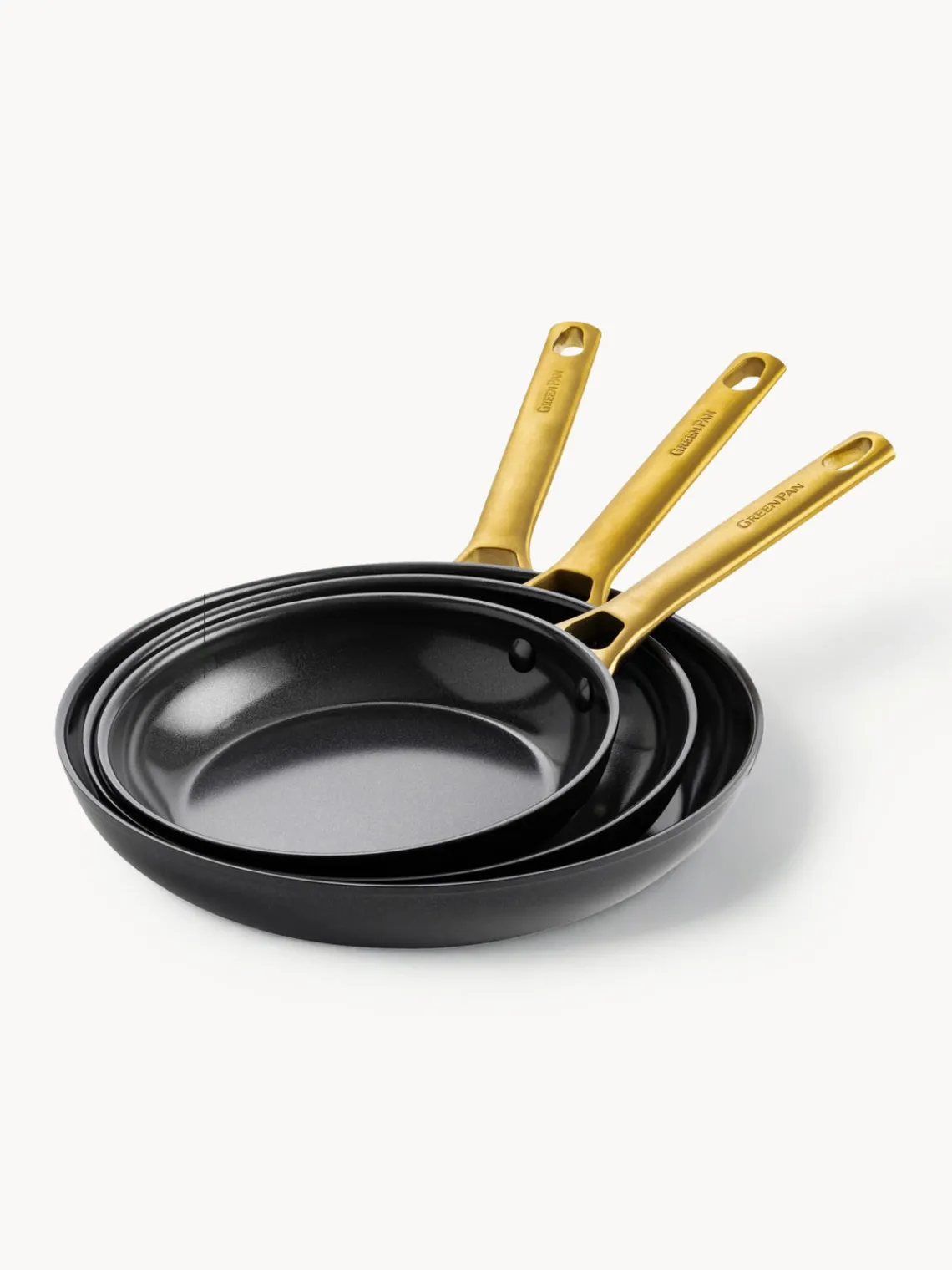 New GreenPan Poêles à frire avec revêtement antiadhésif Padova, 3 élém.