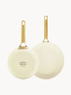 Best GreenPan Poêles à frire avec revêtement antiadhésif Padova, 2 élém. Blanc crème