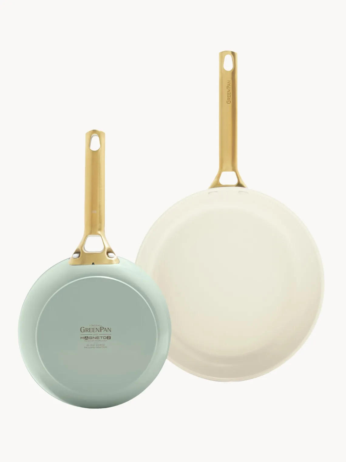 Online GreenPan Poêles à frire avec revêtement antiadhésif Padova, 2 élém. Vert menthe, blanc crème
