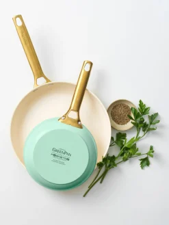 Online GreenPan Poêles à frire avec revêtement antiadhésif Padova, 2 élém. Vert menthe, blanc crème