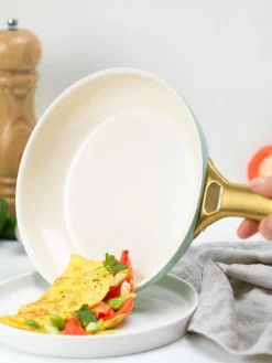 Online GreenPan Poêles à frire avec revêtement antiadhésif Padova, 2 élém. Vert menthe, blanc crème