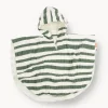 New Done by Deer Poncho de bain en coton bio Stripes