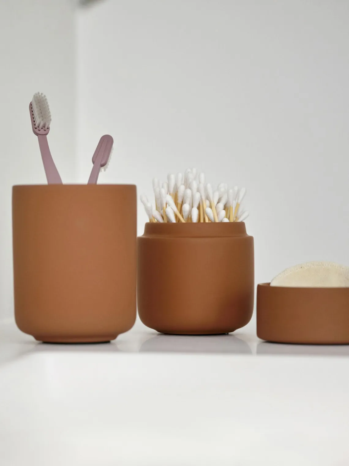 Online Zone Denmark Porte-brosses à dents à surface veloutée Ume Terracotta