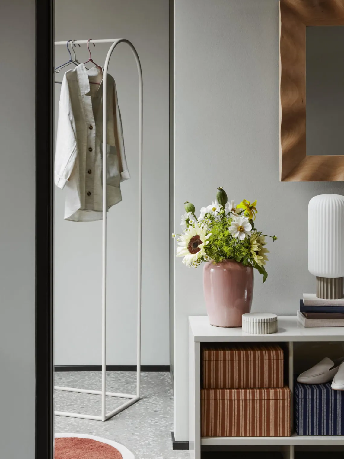 Clearance Broste Copenhagen Porte-manteau en métal Archie Blanc