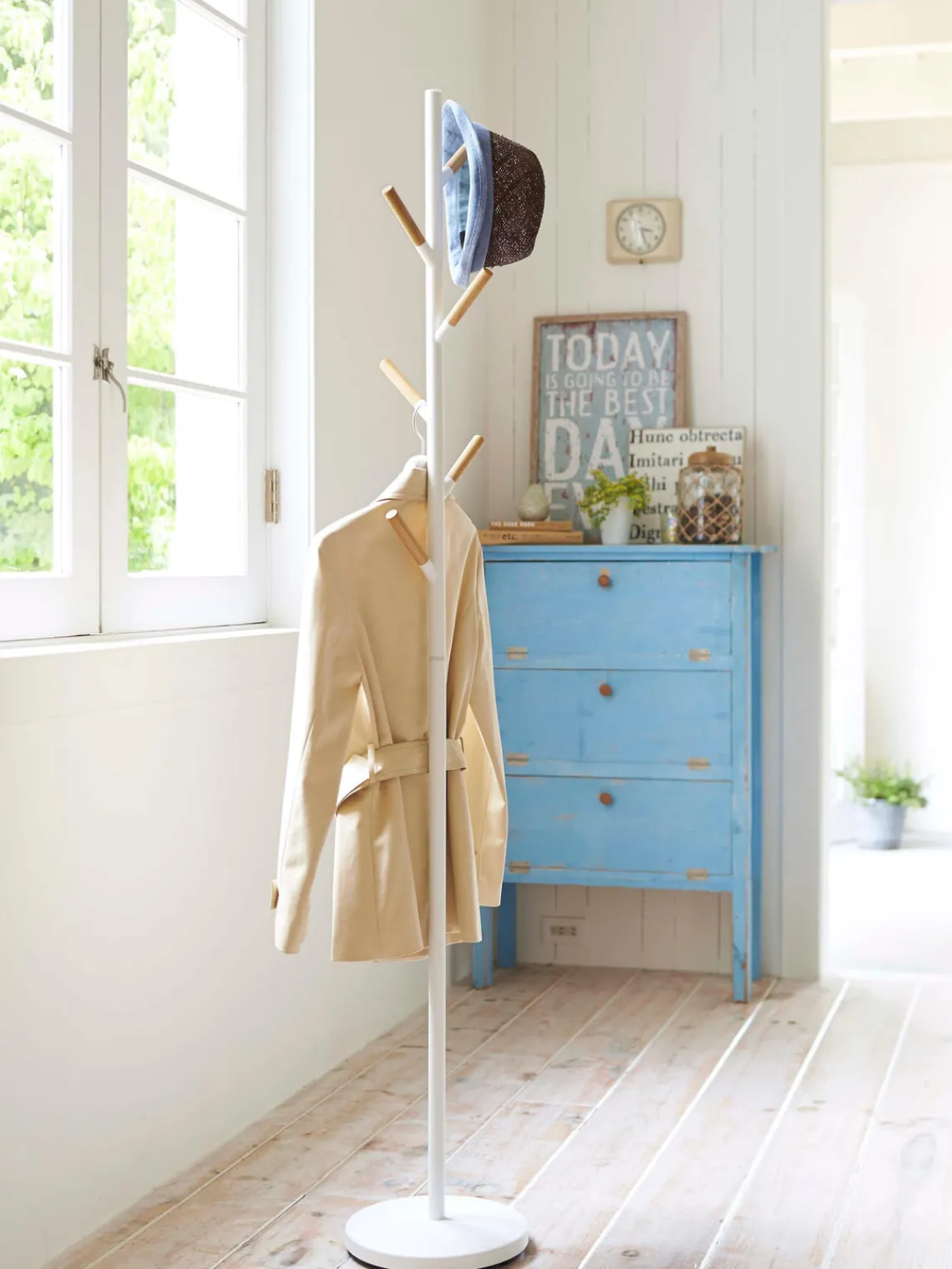 New Yamazaki Porte-manteau en métal Plain Blanc