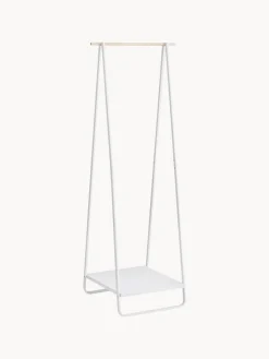 Best Yamazaki Porte-manteau en métal Tower Blanc, bois clair