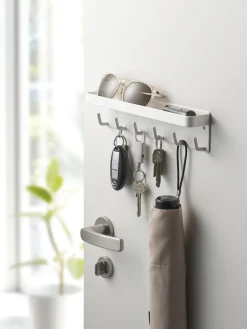 Outlet Yamazaki Porte-manteau mural avec dos magnétique Smart Blanc