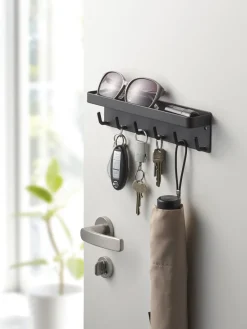 New Yamazaki Porte-manteau mural avec dos magnétique Smart Noir