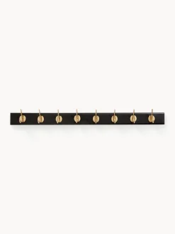 Discount Nordal Porte-manteau mural en bois Edgy Noir, laiton