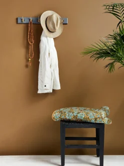 Hot Nordal Porte-manteau mural en bois Edgy Gris, laiton