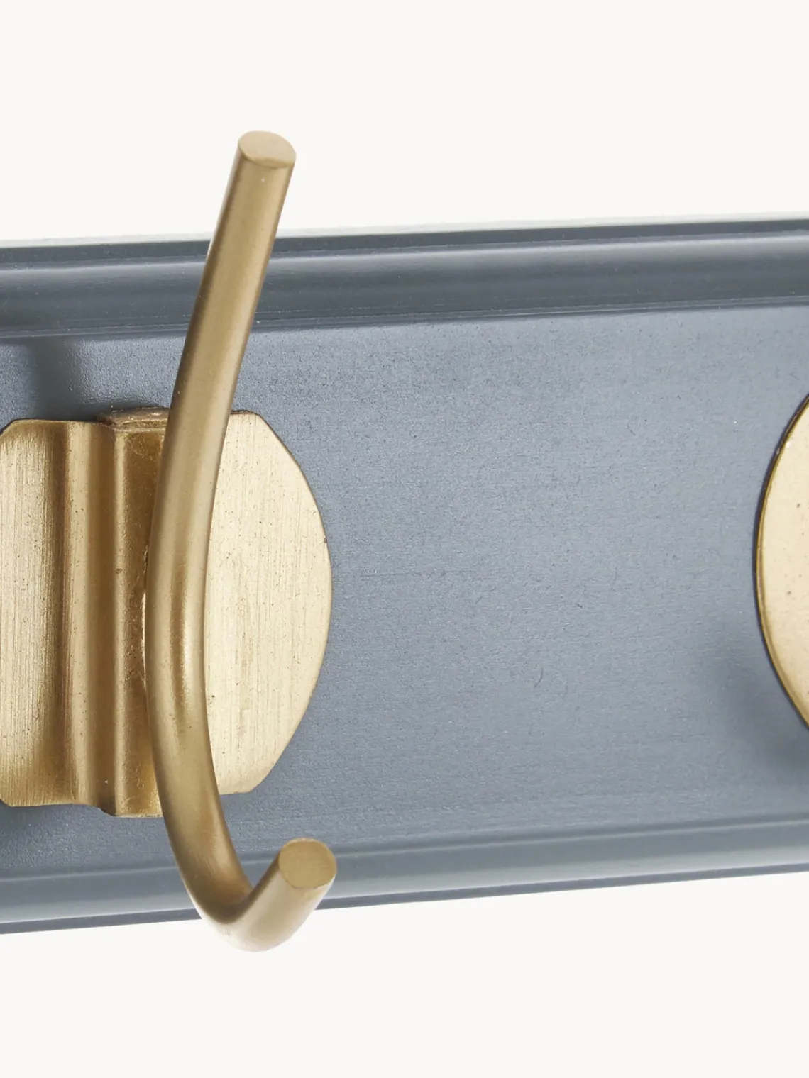 Hot Nordal Porte-manteau mural en bois Edgy Gris, laiton