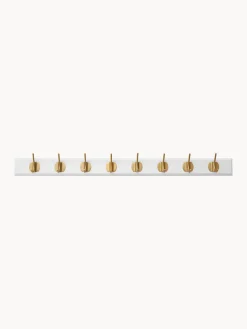 Online Nordal Porte-manteau mural en bois Edgy Blanc, doré