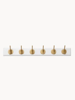 Discount Nordal Porte-manteau mural en bois Edgy Blanc, doré