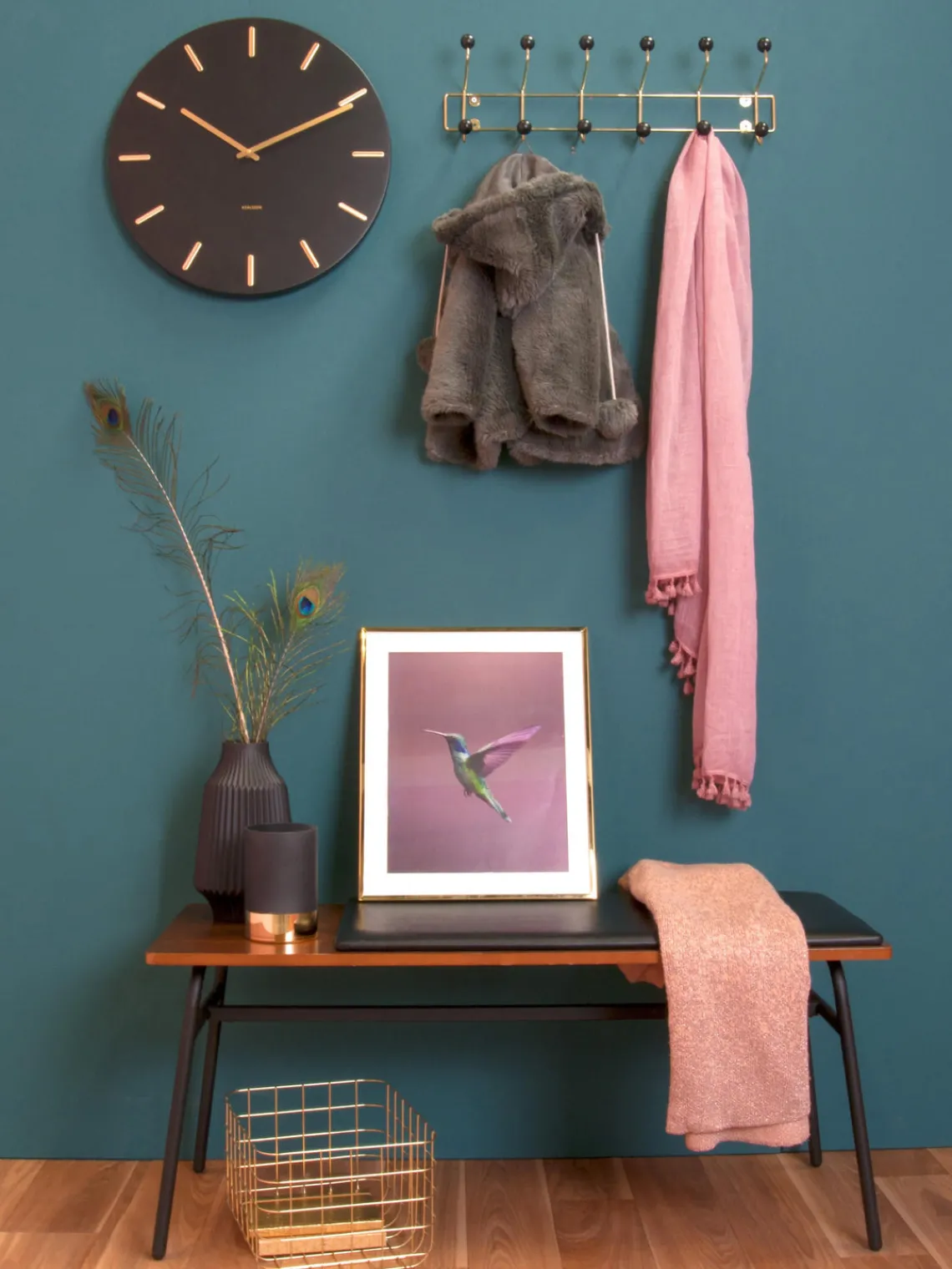 Discount present time Porte-manteau mural en métal Saturnus