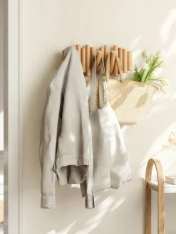 Hot Umbra Porte-manteau Picket Bois de pin, clair