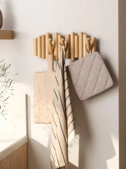 Hot Umbra Porte-manteau Picket Bois de pin, clair