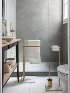 Outlet ANDREA HOUSE Porte-rouleaux WC avec brosse de toilette Albany