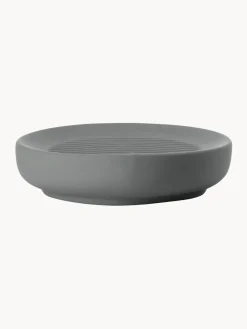 Discount Zone Denmark Porte-savon à surface veloutée Ume Gris foncé