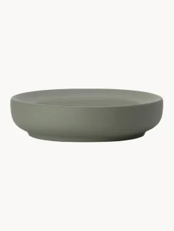 Discount Zone Denmark Porte-savon à surface veloutée Ume Vert olive