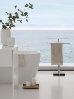 Fashion blomus Porte-serviettes en métal Menoto Argenté